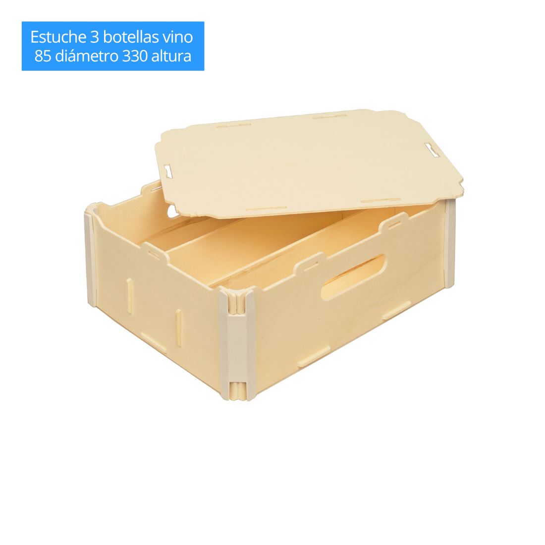 Unidades sueltas sin personalizar: Estuche 3 botellas vino Sincla-box