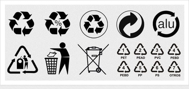 Símbolos de reciclaje en el packaging: significado y aplicación