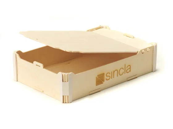 Caja con bisagra